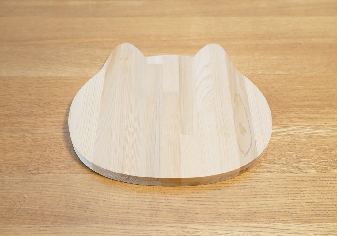 青森ヒバまな板　猫（中）／CUTTING BOARD type:cat - ヒバコレ -hiba collection-