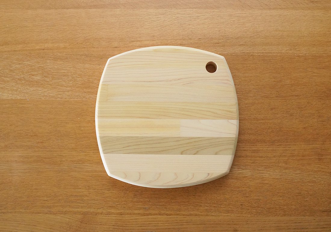 青森ヒバまな板　まあるい四角／CUTTING BOARD type:rouded square[R] - ヒバコレ -hiba collection-