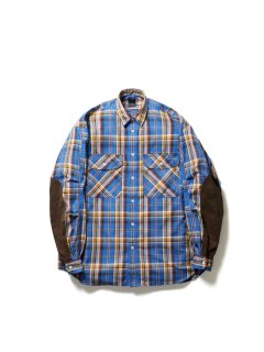 <img class='new_mark_img1' src='https://img.shop-pro.jp/img/new/icons5.gif' style='border:none;display:inline;margin:0px;padding:0px;width:auto;' />[DAIWA PIER39] TECH ELBOW PATCH WORK SHIRTS FLANNEL PLAIDS
