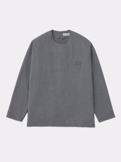 <img class='new_mark_img1' src='https://img.shop-pro.jp/img/new/icons5.gif' style='border:none;display:inline;margin:0px;padding:0px;width:auto;' />[SOFTHYPHEN] NOCOLLAR PULLOVER SHIRT JACKET