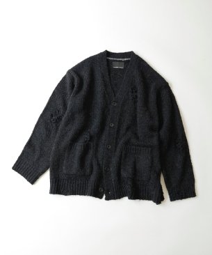 <img class='new_mark_img1' src='https://img.shop-pro.jp/img/new/icons21.gif' style='border:none;display:inline;margin:0px;padding:0px;width:auto;' />[NUMBER (N)INE] WOOL ALPACA RIPPED KNIT CARDIGAN
