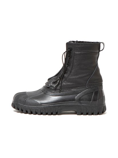 nonnative]WORKER ZIP DUCK BOOTS COW LEATHER WITH RUBBER SOLE