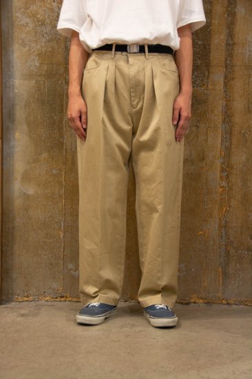 FARAH Two-tuck Wide Tapered Pants 34