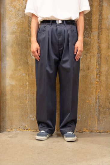 [FARAH] Two-Tuck Wide Tapered Pants Westpoint - MOLDNEST