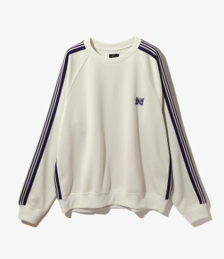 <img class='new_mark_img1' src='https://img.shop-pro.jp/img/new/icons5.gif' style='border:none;display:inline;margin:0px;padding:0px;width:auto;' />[NEEDLES] TRACK CREW NECK SHIRT - POLY SMOOTH