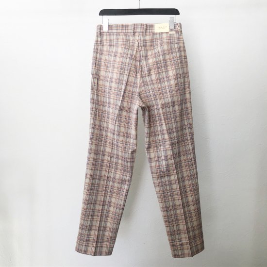 [FARAH] Two-Tuck Wide Tapered Pants Souvenir Check - MOLDNEST
