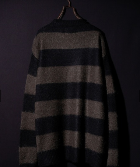 [NUMBER(N)INE] STRIPED MOHAIR KNIT PULLOVER - MOLDNEST