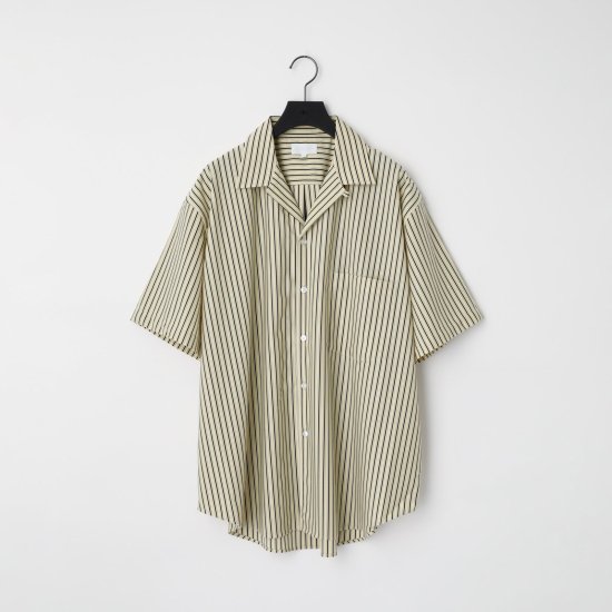 KANEMASA PHIL.] 46G Atmosphere Stripe Open Collar SS Shirt - MOLDNEST