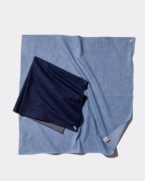 <img class='new_mark_img1' src='https://img.shop-pro.jp/img/new/icons5.gif' style='border:none;display:inline;margin:0px;padding:0px;width:auto;' />[Unlikely] Unlikely Large Neckerchief Denim 1977 Wash