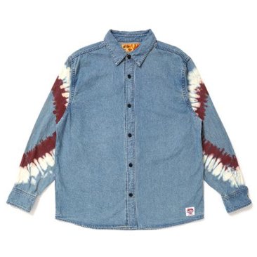<img class='new_mark_img1' src='https://img.shop-pro.jp/img/new/icons5.gif' style='border:none;display:inline;margin:0px;padding:0px;width:auto;' />[CHALLENGER]L/S TIE DYE SLEEVE DENIM SHIRT