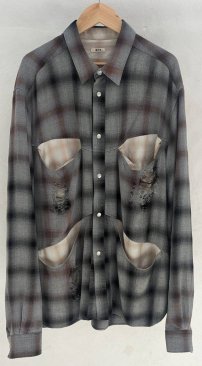 <img class='new_mark_img1' src='https://img.shop-pro.jp/img/new/icons5.gif' style='border:none;display:inline;margin:0px;padding:0px;width:auto;' />[KHOKI] Vintage-effect shirt