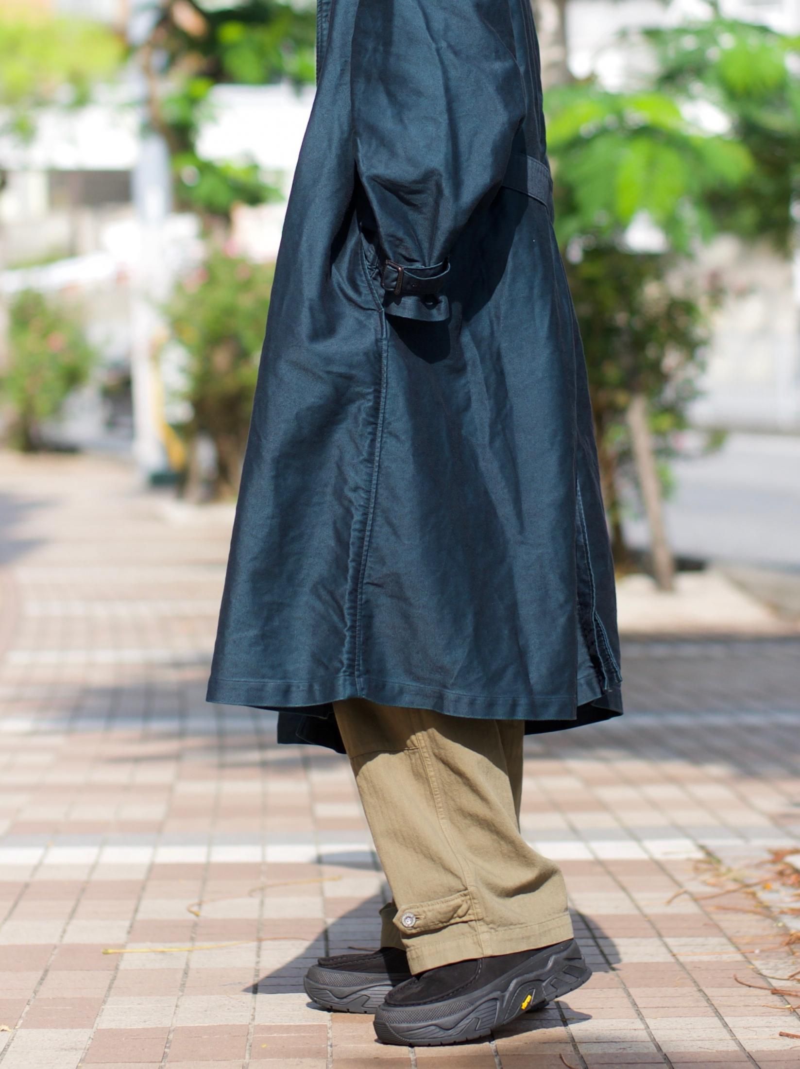 Outil MANTEAU UZES OLIVE スプリングコート 安い購入 landhausrehwald.de