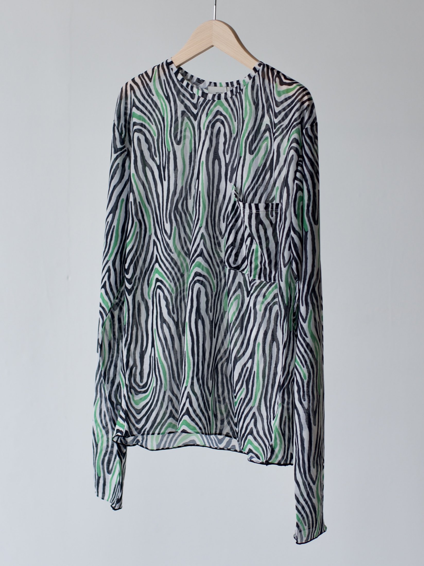 22SS FUMIE=TANAKA sheer print T-