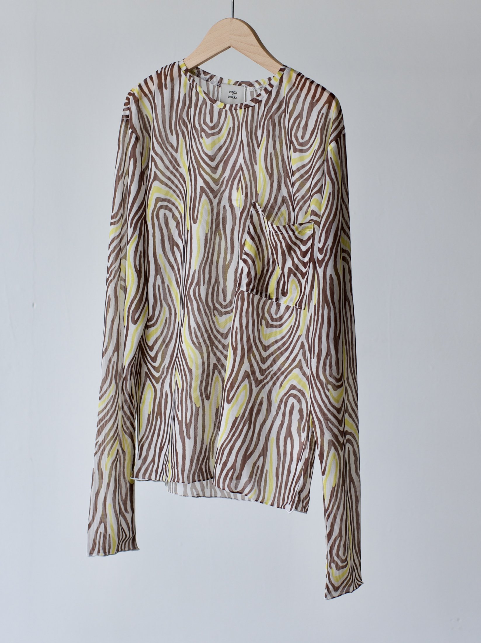 22SS FUMIE=TANAKA sheer print T-