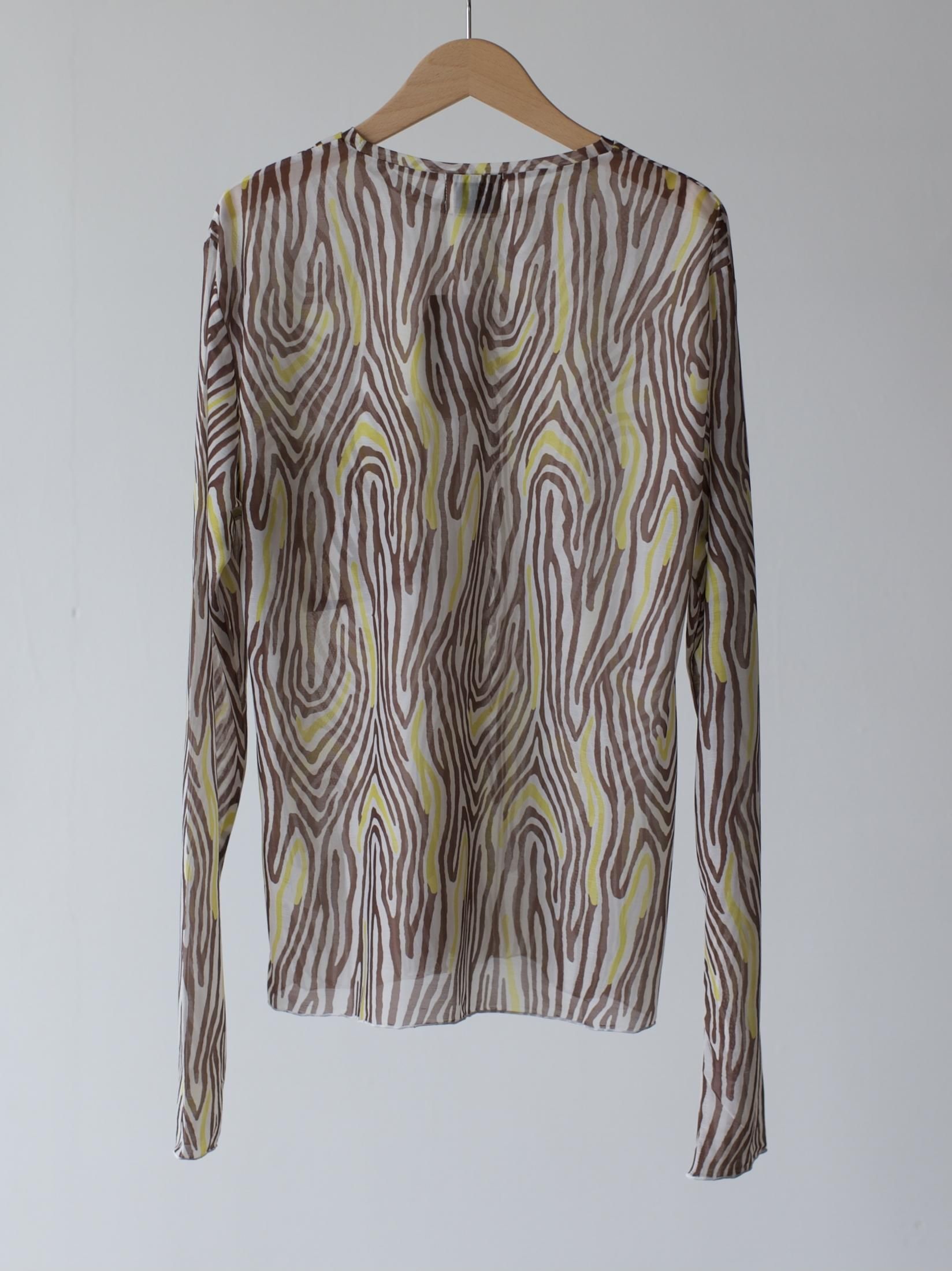 22SS FUMIE=TANAKA sheer print T-