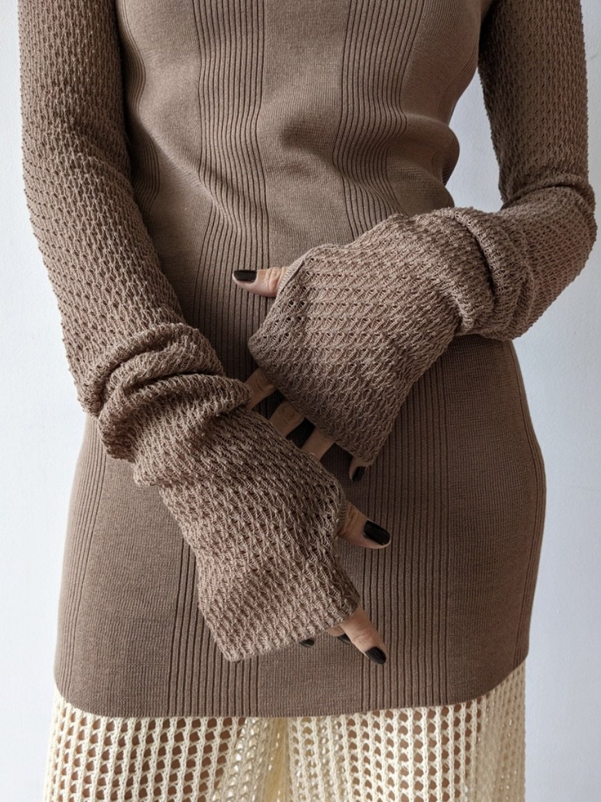 Mediam ミディアム 22ss / Back open knit pullover -MOCHA - Select ...