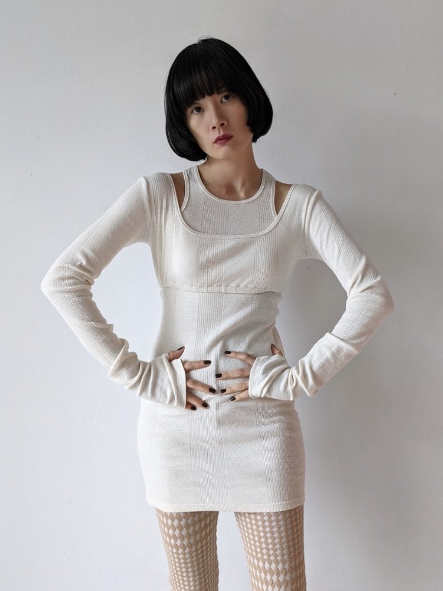 Mediam ミディアム 22ss / Layered combination top - IVORY - Select