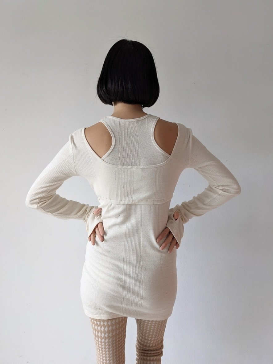 Mediam ミディアム 22ss / Layered combination top - IVORY - Select