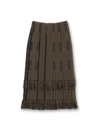 <img class='new_mark_img1' src='https://img.shop-pro.jp/img/new/icons6.gif' style='border:none;display:inline;margin:0px;padding:0px;width:auto;' />TAN  23aw / INLAY STICH KNIT SKIRT -OLIVE BROWN