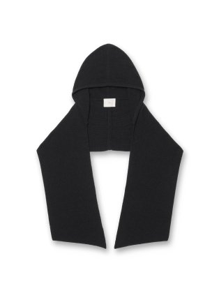 <img class='new_mark_img1' src='https://img.shop-pro.jp/img/new/icons6.gif' style='border:none;display:inline;margin:0px;padding:0px;width:auto;' />TAN タン 23aw / HOODIE KNIT SCARF- BLACK