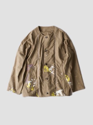 <img class='new_mark_img1' src='https://img.shop-pro.jp/img/new/icons6.gif' style='border:none;display:inline;margin:0px;padding:0px;width:auto;' />Sillage シアージ " limited Stitched Cardigan back satin " Dark Beige