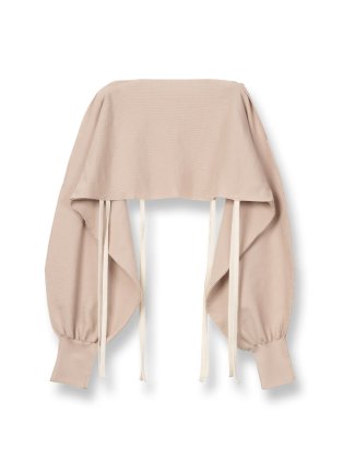 <img class='new_mark_img1' src='https://img.shop-pro.jp/img/new/icons6.gif' style='border:none;display:inline;margin:0px;padding:0px;width:auto;' />TAN タン 24ss / MULTIWAY KNITTED BOLERO - BEIGE
