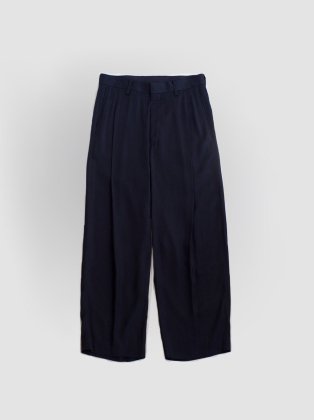 <img class='new_mark_img1' src='https://img.shop-pro.jp/img/new/icons6.gif' style='border:none;display:inline;margin:0px;padding:0px;width:auto;' />URU  24ss " RAYON 1 TUCK PANTS " D.NAVY