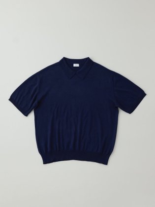 <img class='new_mark_img1' src='https://img.shop-pro.jp/img/new/icons6.gif' style='border:none;display:inline;margin:0px;padding:0px;width:auto;' />URU  24ss  Knit polo  N.Blue