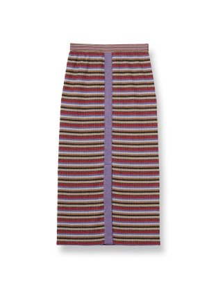 <img class='new_mark_img1' src='https://img.shop-pro.jp/img/new/icons6.gif' style='border:none;display:inline;margin:0px;padding:0px;width:auto;' />TAN  24ss / LULEX MULTIBORDER KNITTED SKIRT - REDBROWN MIX