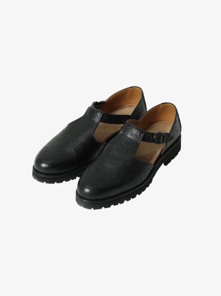 <img class='new_mark_img1' src='https://img.shop-pro.jp/img/new/icons6.gif' style='border:none;display:inline;margin:0px;padding:0px;width:auto;' />Sillage  24ss " gurkha shoes ostrich " black 