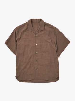 <img class='new_mark_img1' src='https://img.shop-pro.jp/img/new/icons6.gif' style='border:none;display:inline;margin:0px;padding:0px;width:auto;' />Sillage  24ss " re-engineered overshirt short sleeve " brown melange