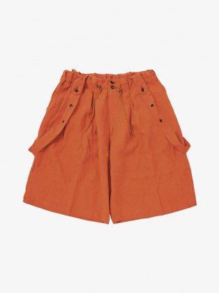 <img class='new_mark_img1' src='https://img.shop-pro.jp/img/new/icons6.gif' style='border:none;display:inline;margin:0px;padding:0px;width:auto;' />Sillage  24ss " circular short pants Shoulder strap linen " brick