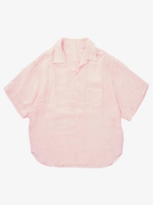 <img class='new_mark_img1' src='https://img.shop-pro.jp/img/new/icons6.gif' style='border:none;display:inline;margin:0px;padding:0px;width:auto;' />Sillage  24ss " open collar shirt short sleeve linen " pink