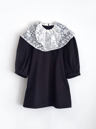 <img class='new_mark_img1' src='https://img.shop-pro.jp/img/new/icons6.gif' style='border:none;display:inline;margin:0px;padding:0px;width:auto;' />HOLIDAY ۥǥ 24aw " LACE COLLAR BONDING MINI DRESS " BLACK