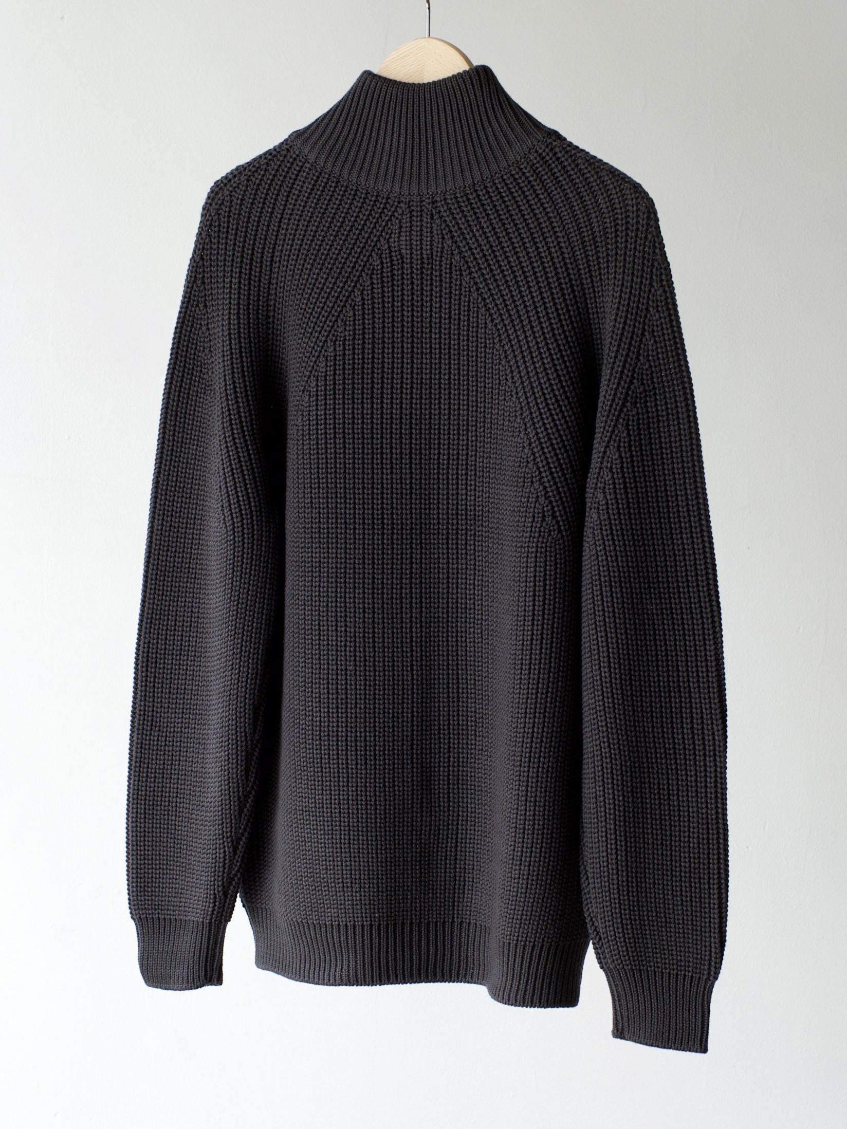 BATONER SIGNATURE DS KNIT バトナー 24AW SIGNATURE DRIVES KNIT / MELANGE GRAY | BATONER (WOMEN