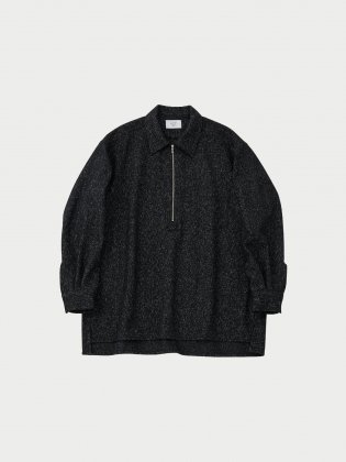 <img class='new_mark_img1' src='https://img.shop-pro.jp/img/new/icons6.gif' style='border:none;display:inline;margin:0px;padding:0px;width:auto;' />URU  24aw " Half zip shirts " Black