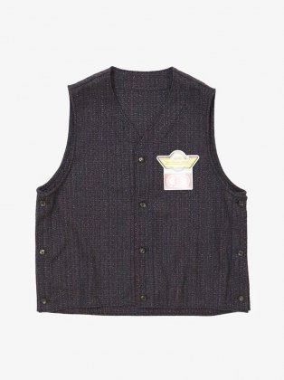 <img class='new_mark_img1' src='https://img.shop-pro.jp/img/new/icons6.gif' style='border:none;display:inline;margin:0px;padding:0px;width:auto;' />Sillage   " gilet " dead stock color tweed