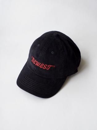<img class='new_mark_img1' src='https://img.shop-pro.jp/img/new/icons6.gif' style='border:none;display:inline;margin:0px;padding:0px;width:auto;' />77circa ʥʥʥʥ 25aw " original "NEWEST" embroidery corduroy cap " BLACK