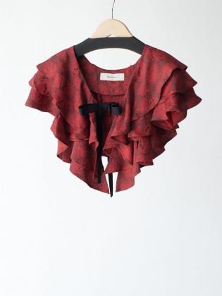 <img class='new_mark_img1' src='https://img.shop-pro.jp/img/new/icons6.gif' style='border:none;display:inline;margin:0px;padding:0px;width:auto;' />FUMIE=TANAKA եߥʥ 25aw / flower jq frill neck  RED