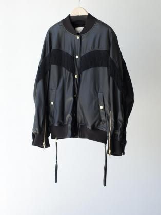 <img class='new_mark_img1' src='https://img.shop-pro.jp/img/new/icons6.gif' style='border:none;display:inline;margin:0px;padding:0px;width:auto;' />FUMIE=TANAKA եߥʥ 25aw / fringe blouson  BLACK