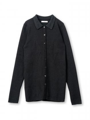 <img class='new_mark_img1' src='https://img.shop-pro.jp/img/new/icons6.gif' style='border:none;display:inline;margin:0px;padding:0px;width:auto;' />TAN  25aw / SMOOTH TENCEL WOOL KNIT DIA PATTERN SHIRTS - BLACK