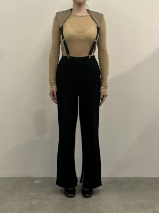 <img class='new_mark_img1' src='https://img.shop-pro.jp/img/new/icons6.gif' style='border:none;display:inline;margin:0px;padding:0px;width:auto;' />TAN  25aw / PADDED KNIT&SATIN SUSPENDERS - BEIGE