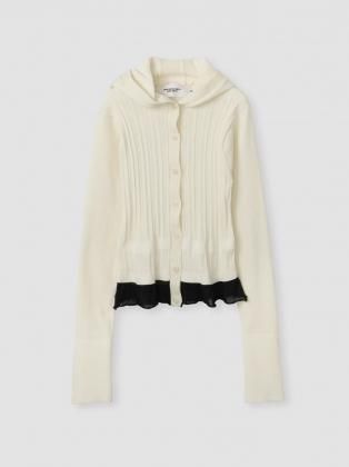 <img class='new_mark_img1' src='https://img.shop-pro.jp/img/new/icons6.gif' style='border:none;display:inline;margin:0px;padding:0px;width:auto;' />JANE SMITH 󥹥ߥ 25aw " 16G RIB HOOD CARDIGAN " WHITE