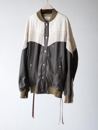 <img class='new_mark_img1' src='https://img.shop-pro.jp/img/new/icons6.gif' style='border:none;display:inline;margin:0px;padding:0px;width:auto;' />FUMIE=TANAKA եߥʥ 25aw / fringe blouson  KHAKI