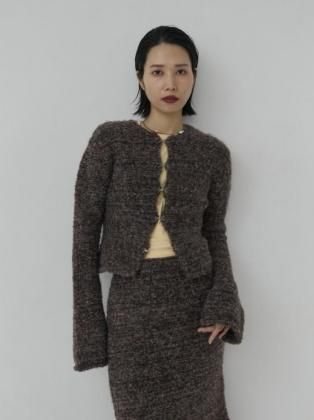 <img class='new_mark_img1' src='https://img.shop-pro.jp/img/new/icons6.gif' style='border:none;display:inline;margin:0px;padding:0px;width:auto;' />Mediam ߥǥ 25aw / Loop yarn Flare Sleeve Cardigant - Pink Mix