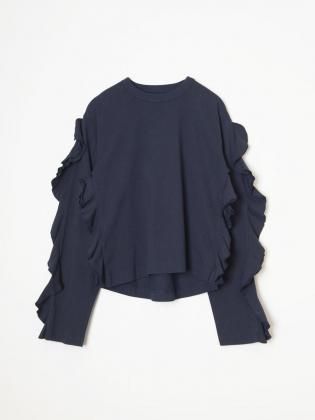 <img class='new_mark_img1' src='https://img.shop-pro.jp/img/new/icons6.gif' style='border:none;display:inline;margin:0px;padding:0px;width:auto;' />HOLIDAY ۥǥ 25aw " SUPER FINE DRY RUFFLE RUFFLE TOPS " DARK NAVY