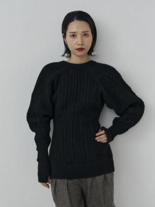 <img class='new_mark_img1' src='https://img.shop-pro.jp/img/new/icons6.gif' style='border:none;display:inline;margin:0px;padding:0px;width:auto;' />Mediam ߥǥ 25aw / Sharp shape Wool pullover - BLACK