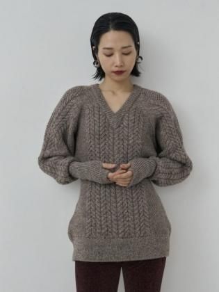 <img class='new_mark_img1' src='https://img.shop-pro.jp/img/new/icons6.gif' style='border:none;display:inline;margin:0px;padding:0px;width:auto;' />Mediam ߥǥ 25aw / Sharp shape Wool pullover - Gray Mix