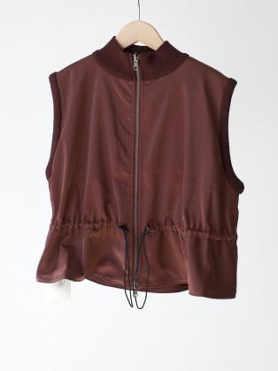 <img class='new_mark_img1' src='https://img.shop-pro.jp/img/new/icons6.gif' style='border:none;display:inline;margin:0px;padding:0px;width:auto;' />TAN  25aw / REVERSIBLE KNIT&SATIN VEST - WINE