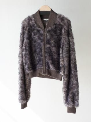 <img class='new_mark_img1' src='https://img.shop-pro.jp/img/new/icons6.gif' style='border:none;display:inline;margin:0px;padding:0px;width:auto;' />TAN  25aw / WOLF KNIT FUR BOMBER JACKET - BROWN